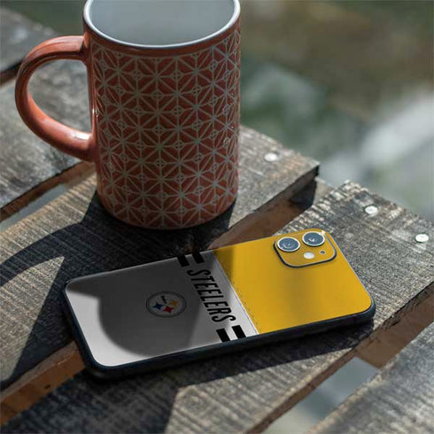 NFL Pittsburgh Steelers White Striped iPhone 11 Skin